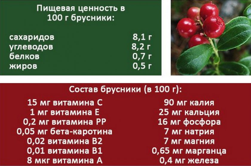 Состав и пищевая ценность брусники