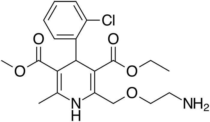 Амлодипин - структурная формула действующего вещества